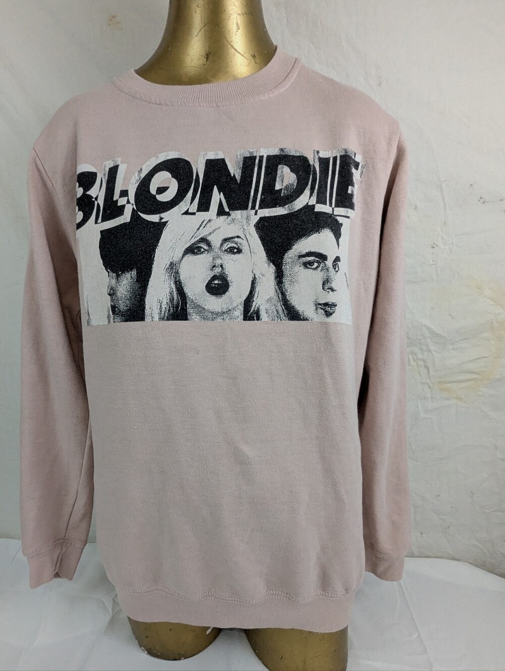 Blondie Band Merch Soft Pink Crewneck Sweatshirt Large